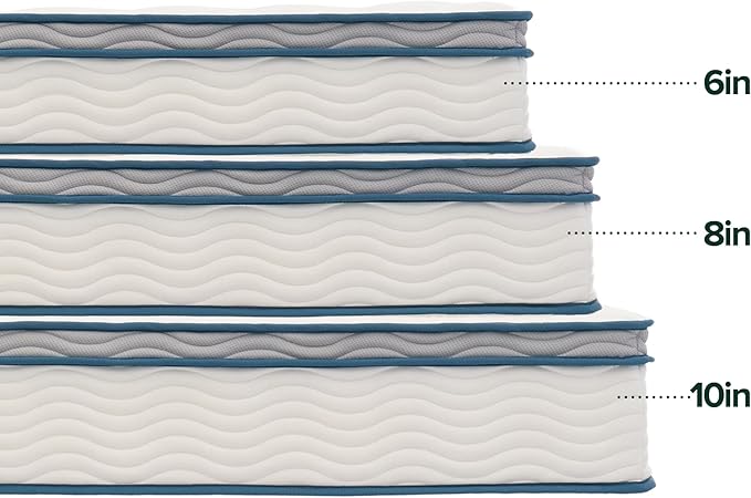 ZINUS 10 Inch Spring Sensation Hybrid Mattress [New Version], Queen, Fiberglass Free, Medium Firmness, Durable Support, Certified Safe Foams & Fabric, Mattress in A Box
