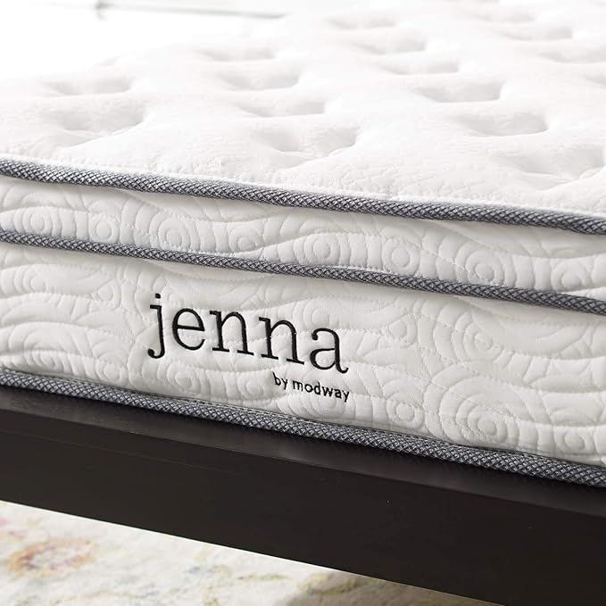 Modway Jenna 8” Innerspring and Memory Foam King Mattress With Individually Encased Coils