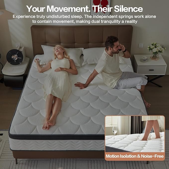 Mattress Twin Size,12 Inch Twin Mattress in a Box,Gel Memory Foam and Pocket Spring Hybrid Mattress,Ideal for All Sleep Positions,CertiPUR-US Certified,Deep Sleep-Medium Firm
