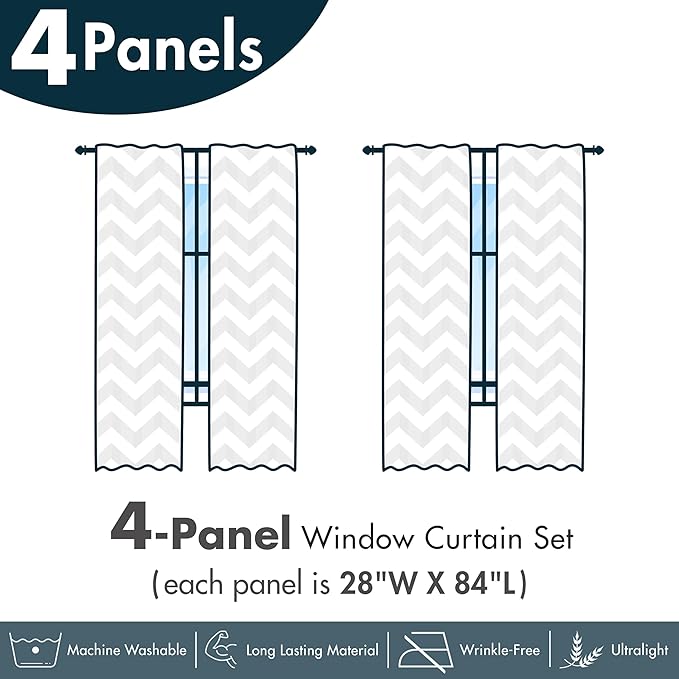 Ambesonne Geometric Floral Window Curtains Pack of 2, Classic Marble Print Ornate Leafy Flowers and Futurist Stripes, Lightweight Set with Rod Pocket, 4 Panels of - 28" x 84", Ceil Blue Laurel Green