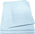 Full Size Bed Sheets - 6 Piece 1500 Supreme Collection Fine Brushed Microfiber Deep Pocket Full Sheet Set Bedding - 2 Extra Pillow Cases, Great Value, Full, Dobby Light Blue