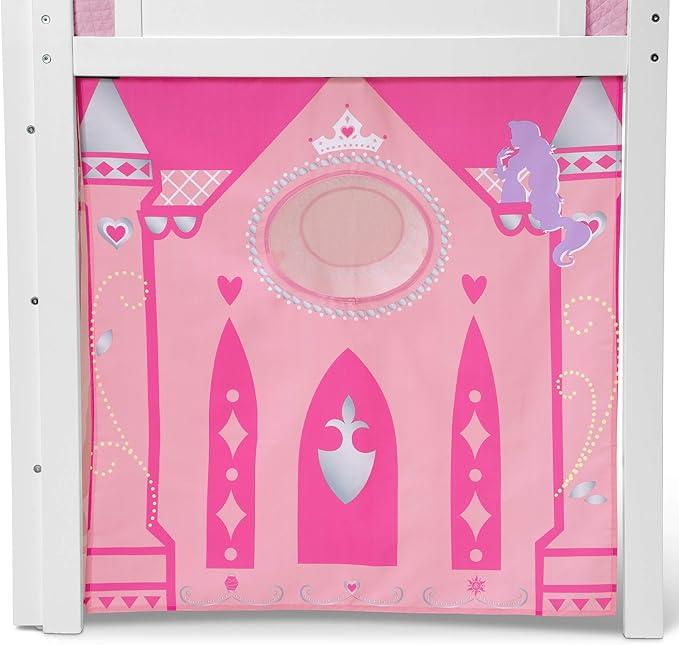 Disney Princess Loft Bed Tent - Curtain Set for Low Twin Loft Bed (Bed Sold Separately) by Delta Children