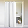 NICETOWN Curtains & Drapes for Door Tapestry, 144 inches Long Door Curtains for Bathroom Pantry Bedroom Closet (White, 1 Panel, 5ft Wide x 12ft Long)