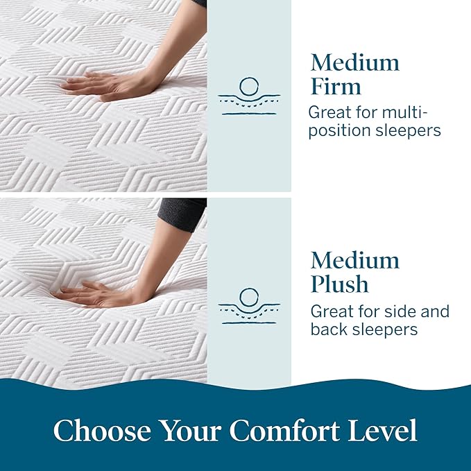 Lucid 12 Inch Memory Foam Mattress - Medium Plush Feel - Infused with Refreshing Bamboo Charcoal and Cooling Gel - Bed in a Box - Temperature Regulating - Pressure Relief - Breathable - Twin Size