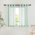 NICETOWN Sage Green Sheer Curtains 54 inch Length, Grommet Voile Sheer Lightweight & Airy Window Treatment with Light Filtering for Kitchen/Nursery, W54 x L54, 2 Panels
