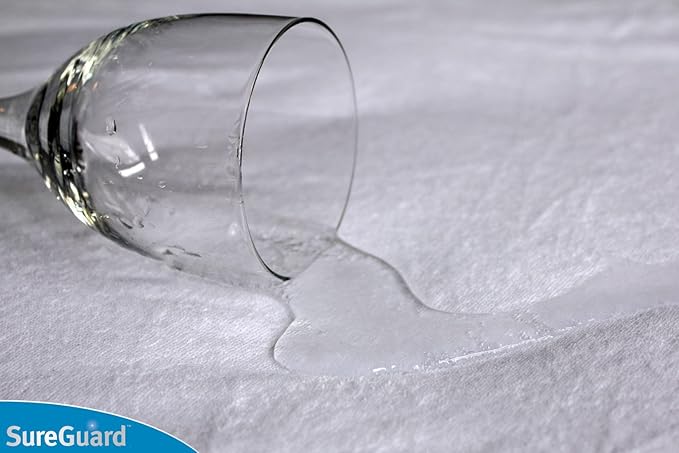 SureGuard California King Mattress Protector - 100% Waterproof, Hypoallergenic - Premium Fitted Cotton Terry Cover White
