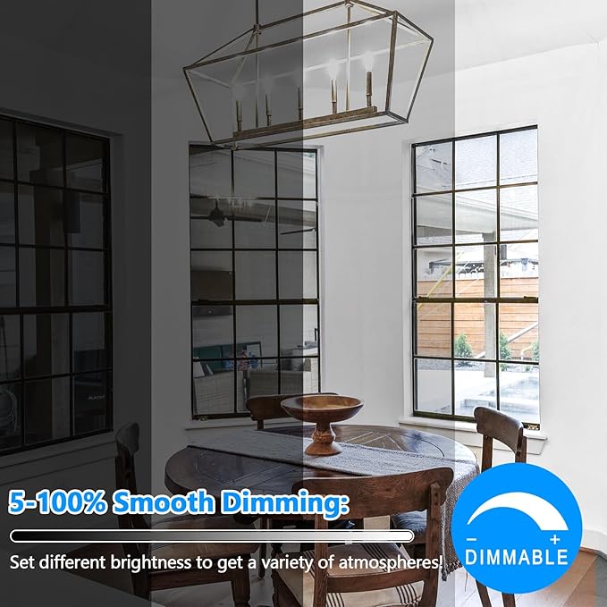 LED Candle Bulbs 40W Equivalent, E12 Candelabra Light Bulbs 4W 470Lm Clear Edison LED Bulb, Daylight White 5000K B11 Classic Bright Filament Bulb, Dimmable Decorative Bulbs for Lamps, Pack of 20