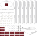 Litever Kitchen Under Cabinet LED Lighting Kit, Super Bright, 6 PCS 12 Inches Light Bars, Plug-in or Hardwire Power Adapter, 31W 2000 Lumen, for Cabinet Counter Shelf Workbench (Daylight White 5000K)