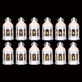 LLQ Mini Ramadan Lantern (12Pcs-5in) - Moroccan Small Lanterns Decorative, Eid Mubarak Decorations for Home, Ramadan Gifts for Family, Table Centerpiece