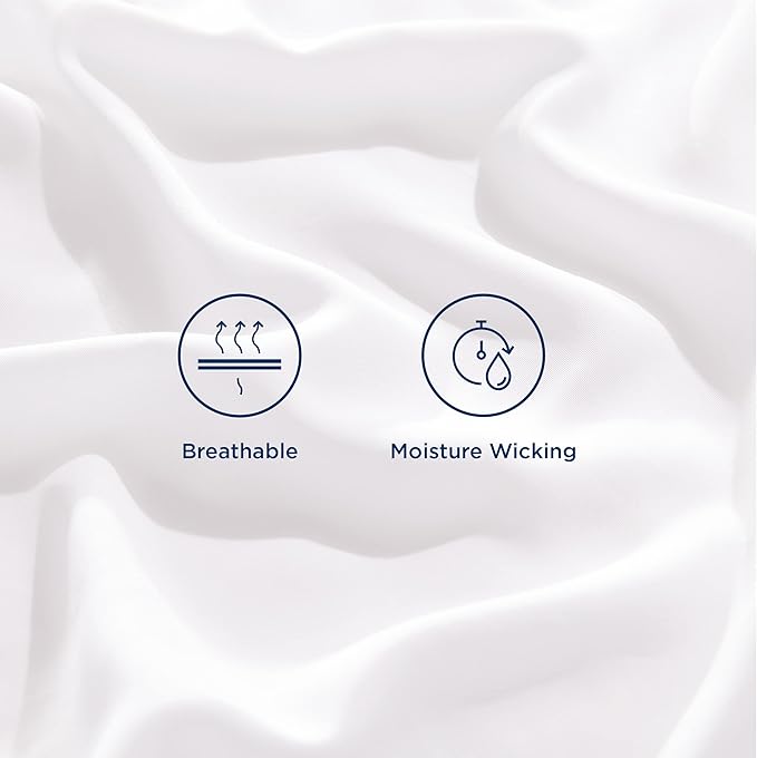 Bedsure Full Size Sheets, Cooling Sheets Full, Rayon Derived from Bamboo, Deep Pocket Up to 16", Breathable & Soft Bed Sheets, Hotel Luxury Silky Bedding Sheets & Pillowcases, White