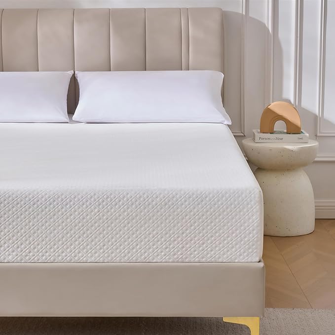 Rolanstar 6 Inch Twin Mattress Gel Memory for Cool Sleep & Pressure Relief, Medium Firm Feel, CertiPUR-US Certified, Mattress in a Box, White