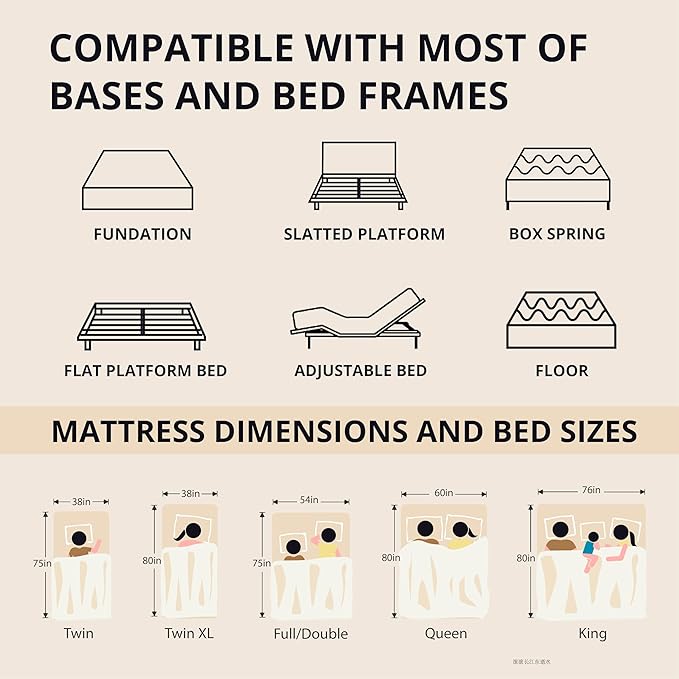 EGOHOME 10 Inch Queen Memory Foam Mattress for Back Pain, Cooling Copper Gel Bed in a Box, Foam Made in USA, CertiPUR-US Certified, Therapeutic Medium Firm, 60x80x10 Black
