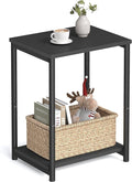 VASAGLE Side Table, Small End Table, Nightstand for Living Room, Bedroom, Office, Bathroom, Black ULET271B16