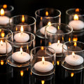 Romadedi Votive Tealight Candle Holders - 48 pcs Clear Glass Tea Light Holders Bulk Small Table Centerpieces Wedding Decor Party Dinner Home Decorations Festivals Christmas