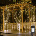 Lighting EVER 594 LED Curtain Lights, 20 x 10 ft Plug in Hanging Fairy String Lights, Wedding Party Backdrop Lights, Twinkle Lights for Wall, Patio, NOT Connectable (XL Size, 27 Strings, 9" Apart)