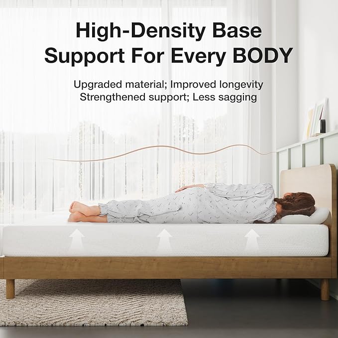 Novilla 6 Inch King Size Mattress in a Box, King Gel Memory Foam Mattress with Comfort Foam for Cooling Night Sleep, Comfort Support and Pressure Relief, CertiPUR-US Certified