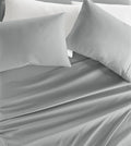 Linen Market Double-Brushed Microfiber Queen Sheet Set 4 Piece – Oeko-TEX Certified Ultra Soft & Wrinkle-Free - 16" Deep Pocket Sheets - Easy Care Queen Size - Light Gray