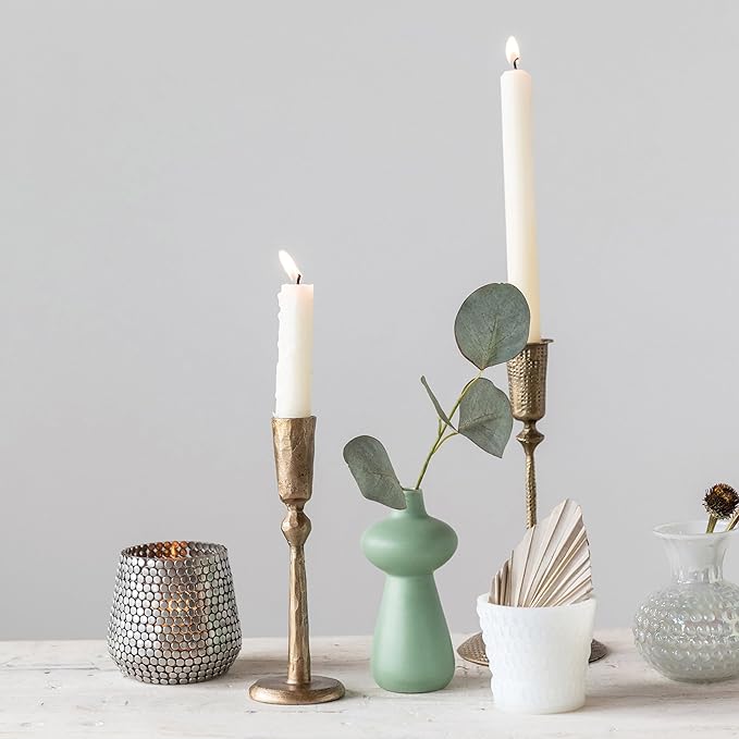 Creative Co-Op Hand-Forged Metal Taper, Antique Brass Finish Candle Holder