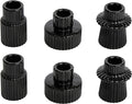 Vixdonos Taper Glass Candlestick Holders Tealight Candle Holders for Table Centerpieces, Wedding Decor and Dinner Party (6 Pcs, Black)