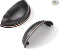khtumeware 10 Pack 2-1/2" Drawer Pulls Oil Rubbed Bronze Cabinet Cup Pulls Kitchen Hardware Cabinet Handles Drawer Handles Knobs 2.5 inch Hole Center