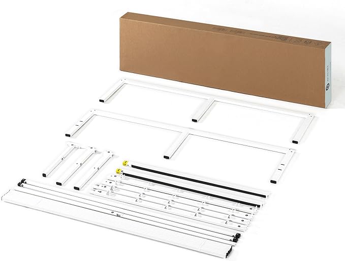 Best Price Mattress 16 Inch Metal Platform Bed Frame, Heavy Duty Steel Slats, White, Queen