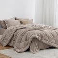 Love's Cabin King Size Comforter Set - Burlwood, 7-Piece King Bed in a Bag, All Season Bedding with 1 Comforter, 1 Flat Sheet, 1 Fitted Sheet, 2 Pillowcases and 2 Pillow Shams