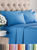 Full 6 Piece Sheet Set - Comfy Breathable & Cooling - Ultra-Soft Hotel Luxury Bedding Set with 8-16 Inch Deep Pockets - 1 Flat & 1 Fitted Sheet & 4 Pillowcases - Wrinkle Free & Easy Care - Royal Blue