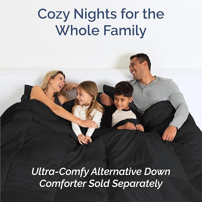 Twin XL 4 Piece Sheet Set - Comfy Breathable & Cooling - Ultra Soft Hotel Luxury Bedding Set w/ 8-16 Inch Deep Pockets - 1 Flat & 1 Fitted Sheet & 2 Pillowcases - Wrinkle Free and Easy Care - Black