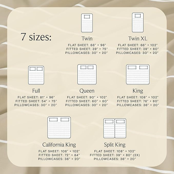 LuxClub 4 PC Queen Size Sheet Set Bed Sheets, Breathable Luxury Deep Pockets Wrinkle Free Cooling Sheets Machine Washable Hotel Bedding (Queen, Striped Cream)