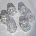 Woho Clear Votive Candle Holders Set of 6,Tealight Candle Holder Bulk for Wedding Party, Glass Tea Lights Candle Holder for Table Centerpiece, Christmas Decor