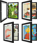 4 Pack Kids Artwork Frames Changeable 8.5 x 11 Inch Children Art Projects Kids Art Frames Front Opening Picture Display Frame, Black