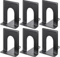 MaxGear 8.5 in Extra Large Heavy Duty Metal Book Ends, Classic Black Premium Bookends for Shelves, Non-Skid Bookend, Book Stopper for Books/Movies/CDs/Games, 8.5 x 5.9 x 7.8 in,3 Pairs