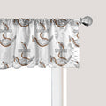 Ambesonne Vintage Nautical Tattoo Window Valance, Repetitive Anchor and Motif Maritime Pattern, Curtain Valance for Kitchen Bedroom Decor with Rod Pocket, 54" X 18", Pale Cinnamon Pale Grey