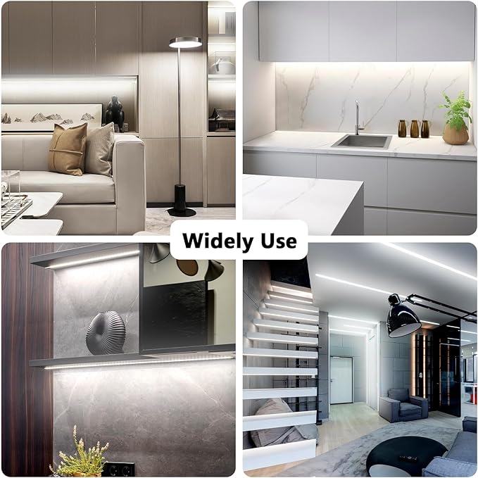 dalattin White LED Strip Lights 100ft, Dimmable Bright 24V Led Light Strip 6500K Daylight White 1800 LEDs Lights for Bedroom, Mirror, Kitchen, Strong Adhesive, 2 roll of 50ft