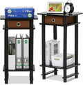 Furinno Turn-N-Tube End Table, 2-Pack, Espresso