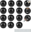 FoDau770 30pcs Black Wood Knobs, Round Ball Cabinet Knobs Vintage Drawer Pulls, Natural Wooden Cabinet Hardware for Furniture Drawer Dresser Wardrobe Cupboard - 1-1/4" Diameter