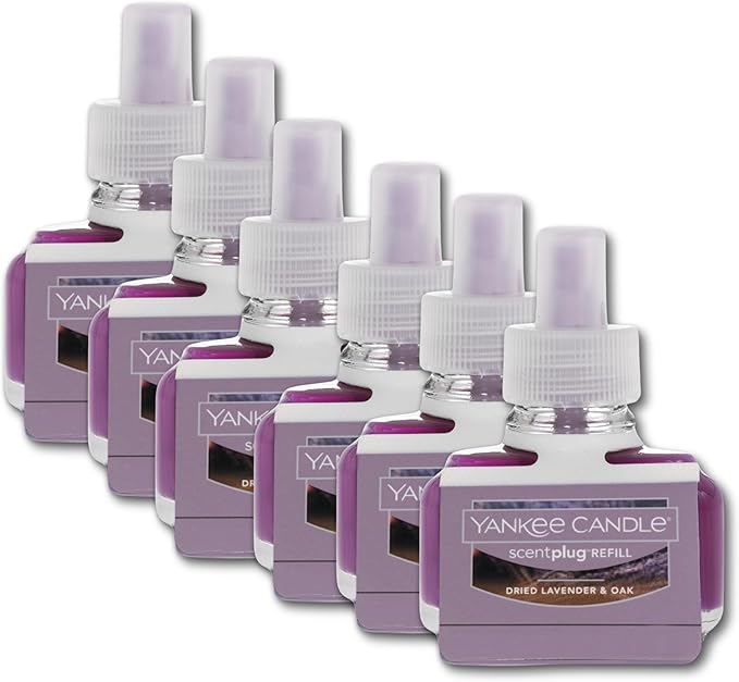 Yankee Candle ScentPlug Refill, Dried Lavender & Oak (Pack of 6)