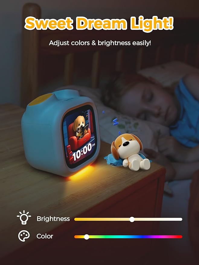 Think Academy Pawpal Toy for Kids & Toddlers - All-in-1 Stories, Music, Podcast, Schedule, Ok-to-Wake, Habit-Building, Digital Pet, Nightlight, Parental Control, Message, for Girls Boys Ages 3+