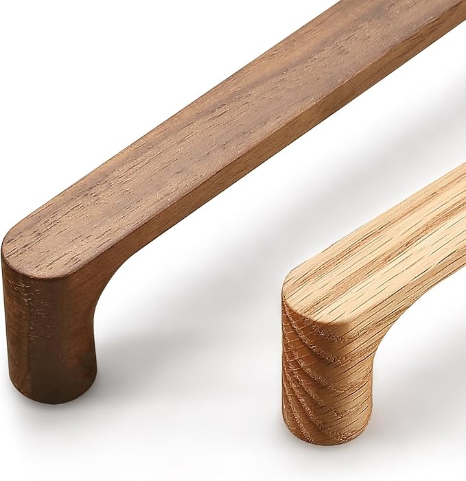 Walnut Round 5 in 4 pcs Wooden Drawer Pulls Handle pulls for cabinets Kitchen Cabinet Drawer pulls Cabinet Door Pull