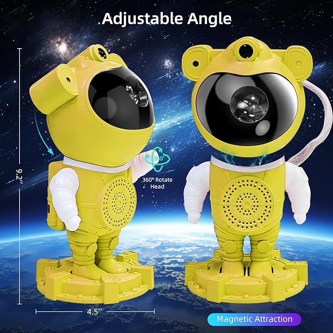 Galaxy Projector Night Light Astronaut-Star Projector, Bluetooth Speaker, White Noise,Nebula Star and Moon Galaxy Lights for Bedroom with Timer,360° Adjustable with Remote, Starry Galaxy Projector