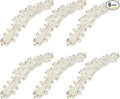 6Pcs 5" Hole to Hole Euro Rose Decorative Cabinet Pull Handles Ivory Vintage Kitchen Zinc Alloy Flower Drawer Dresser Vanity Nightstand Cupboard Wardrobe Pull Handles