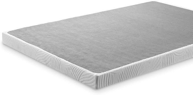 ZINUS Quick Lock Metal Smart Box Spring, 4 Inch Mattress Foundation, Strong Metal Structure, Easy Assembly, King, White
