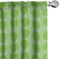 Ambesonne Lime Green Window Curtains Pack of 2, Simplistic Formless Geometric Shapes in Different Shades Theme, Lightweight Set with Rod Pocket, 4 Panels of - 28" x 95", Green