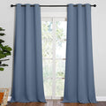 NICETOWN Living Room Blackout Curtains 95 inches Long, Thermal Insulated Noise Reducing Curtains for Unicorn Theam Kids Room (Stone Blue, 42 inches Wide, 1 Pair)