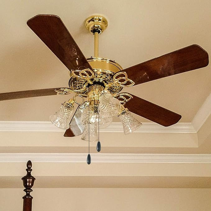 8 Pieces Ceiling Fan Pull Chains Extender Wooden Pendant Pull Chain Extension for Ceiling Light Lamp Fan(Black)