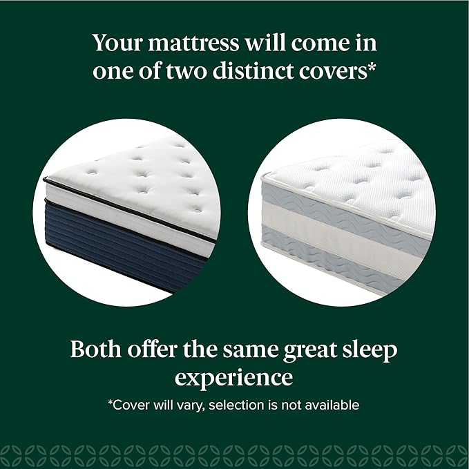 ZINUS 10 Inch Comfort Support Hybrid Mattress [New Version], Full, Fiberglass Free, Medium Plush, Motion Isolation, Certified Safe Foams & Fabric, Mattress in A Box