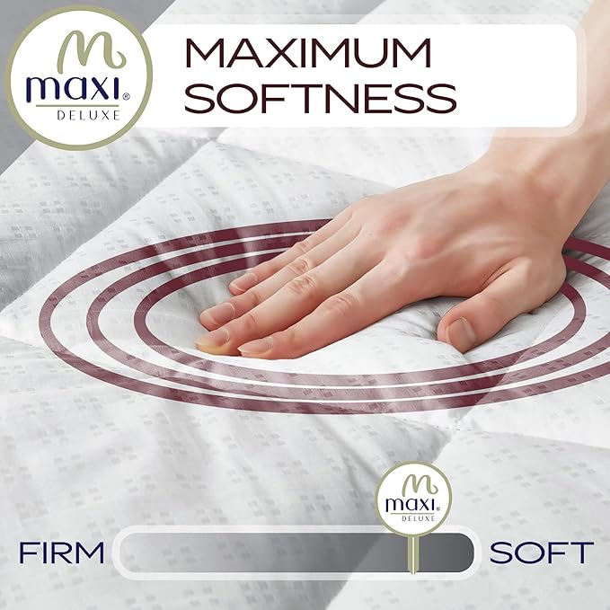 MAXI RV Size (48 x 75) Mattress Pad - Luxurious Cotton Sateen Mattress Protector - Soft, Comfortable, & Breatheable Mattress Cover - Mattress Pad Protects Mattress from Dust, Dirt, Spills, and Stains