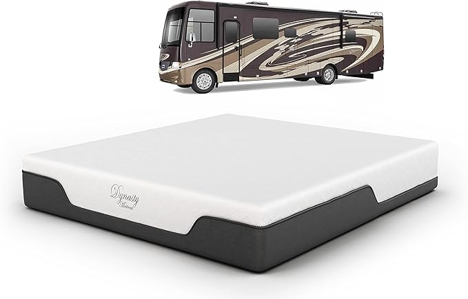 DynastyMattress RV Queen Mattress 10-Inch CoolBreeze Medium-FirmGel Memory-Foam Mattress for RV Bed, Camper, Pop Up and Trailer