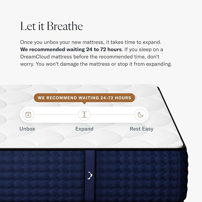 DreamCloud Premier 13" Twin Mattress - Luxury Hybrid Memory Foam - 365 Night Trial - Premium Pressure-Relieving Layers - Forever Warranty - Mattress in a Box - CertiPUR-US Certified