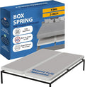 Greaton, Box Spring Bed Base King Size, 2-Inch Wood Mattress Foundation - Amish Made in USA – Quiet Noise Free, 2-Pieces Under Mattress-Support BoxSpring, Fully Assembled, White